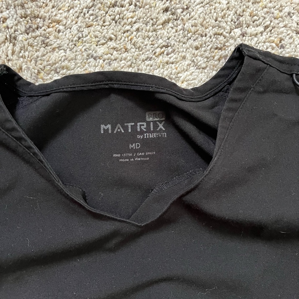 Matrix by Maevn Black Scrub Top